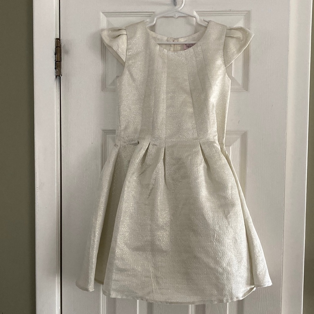 HALABALOO LIGH GOLD METALLIC COLOR DRESS SIZE 7